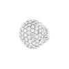 Vintage  boule ring in 14k white gold and diamonds - 00pp thumbnail