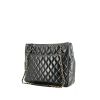 Chanel  Vintage shopping bag  in navy blue quilted leather - 00pp thumbnail