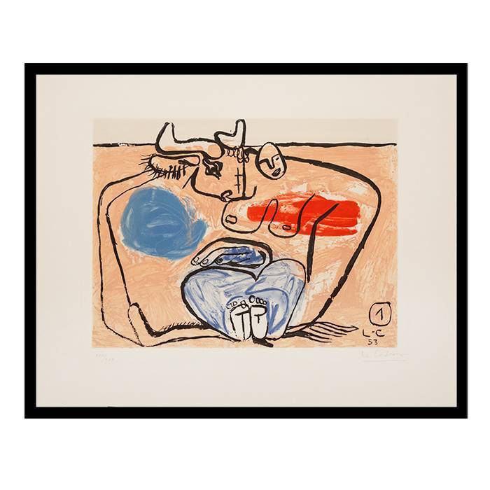 Le Corbusier, "Unité, Planche n°1", etching and aquatint in colors on paper, from the book "Unité", signed and numbered, de 1965 - 00pp