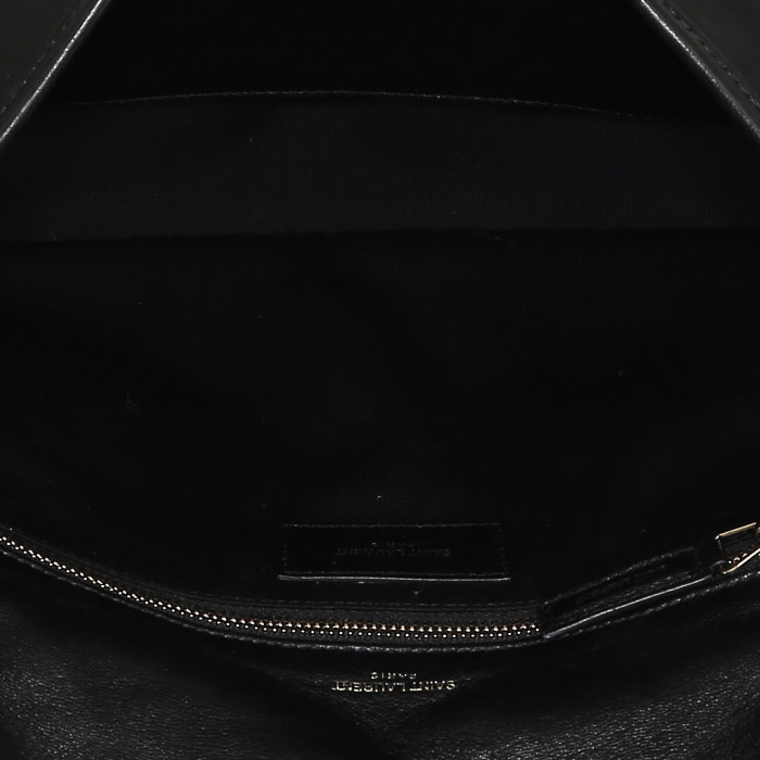 Sac bandoulière Saint Laurent  Niki moyen modèle  en cuir noir et sequin multicolore - Detail D3