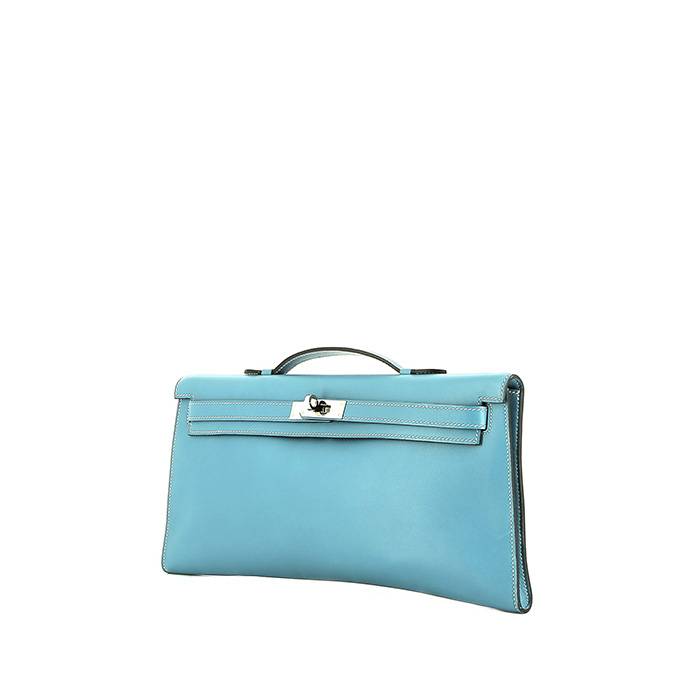 Hermès  Kelly Cut pouch  in blue leather - 00pp