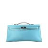 Hermès  Kelly Cut pouch  in blue leather - 360 thumbnail