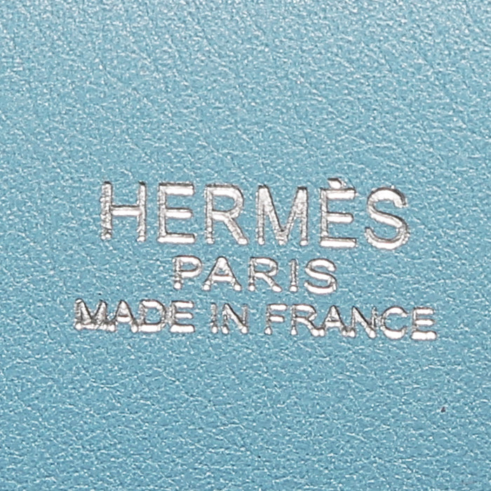 Pochette Hermès  Kelly Cut en cuir bleu - Detail D3