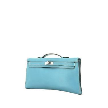 Pochette Hermès  Kelly Cut in pelle blu