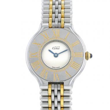 Cartier Must 21  in stainless steel and gold plated Circa 1990