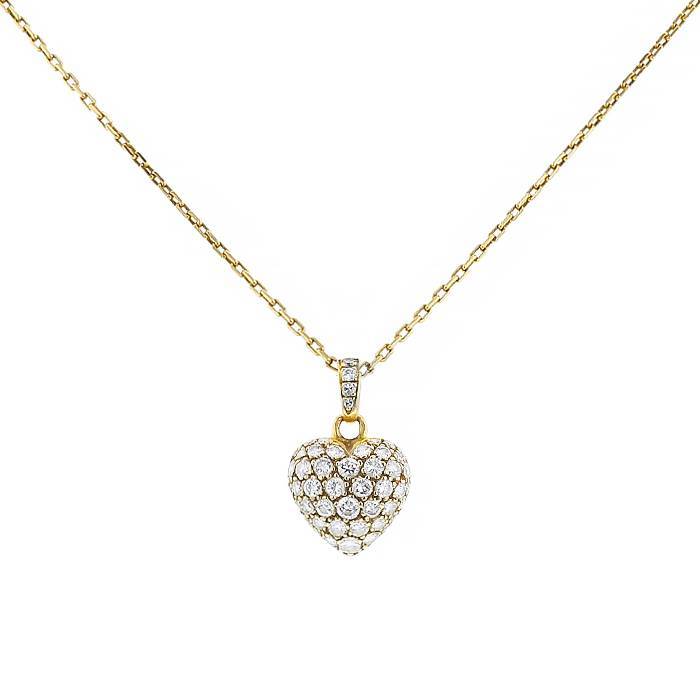 Cartier Coeur et Symbole large model pendant in yellow gold and diamonds - 00pp