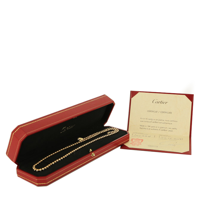 Collar articulado Cartier Perles de Diamants de oro rosa y diamantes - Detail D2