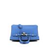 Bolso de mano Hermès  Birkin 25 cm en cuero taurillon clémence azul Zellige y naranja Capucine - 360 Front thumbnail