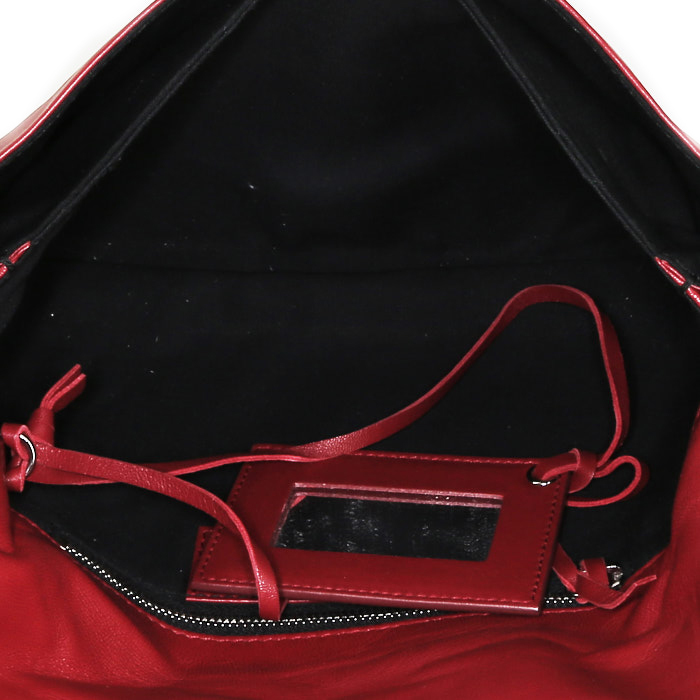Pochette Balenciaga  City en cuir rouge - Detail D2