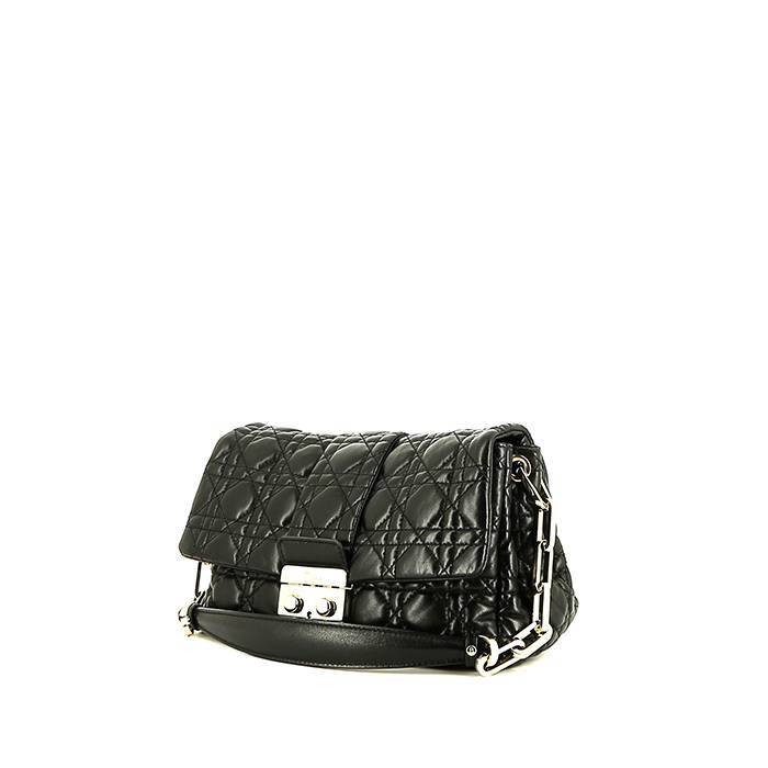Promenade Handbag In Black Leather Cannage