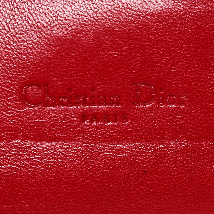 Pochette Dior  Miss Dior Promenade in pelle cannage rossa - Detail D3