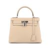 Hermès  Kelly 28 cm handbag  in tourterelle grey togo leather - 360 thumbnail