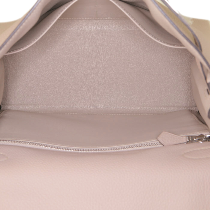 Borsa Hermès  Kelly 28 cm in pelle togo grigio tortora - Detail D3