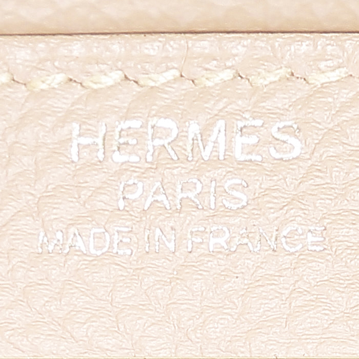 Borsa Hermès  Kelly 28 cm in pelle togo grigio tortora - Detail D4