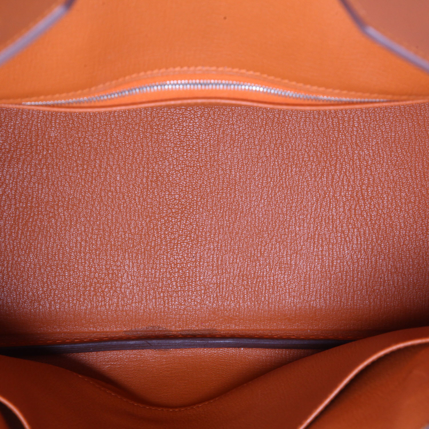 Bolso de mano Hermès  Birkin 35 cm en cuero epsom naranja - Detail D3