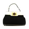 Bulgari  Isabella Rossellini handbag  in white leather  and black canvas - 360 thumbnail