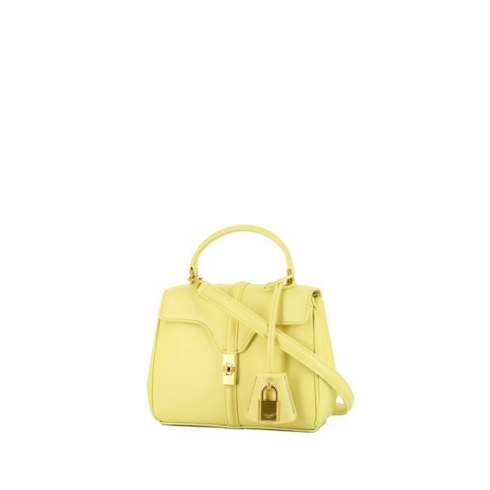 16 Shoulder Bag In Yellow Leather