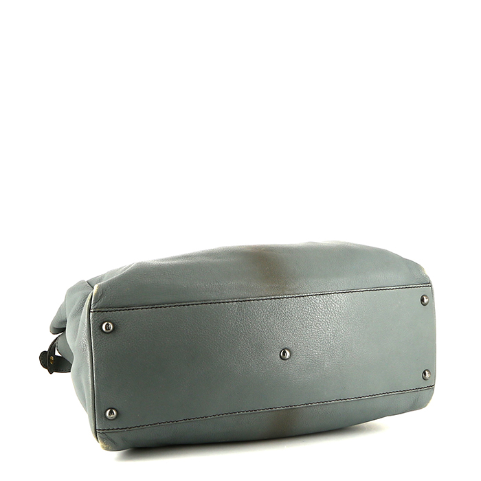 Borsa Fendi  Peekaboo in pelle blu cadetto - Detail D5