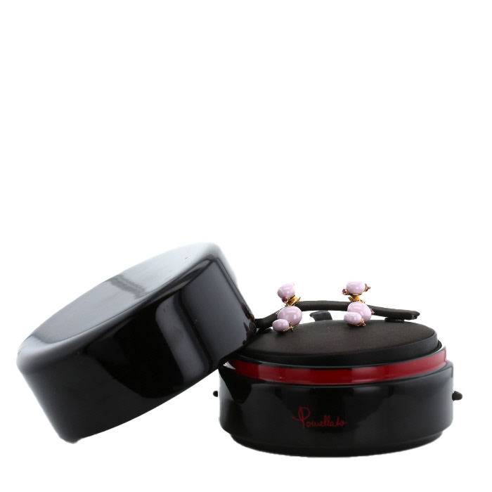 Pendientes Pomellato Capri de oro amarillo, cerámica y rubíes - Detail D2