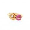 Sortija Piaget Rose de oro amarillo, diamante y turmalina rosa - 360 thumbnail
