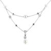 Bulgari Lucéa necklace in white gold, diamonds and cultured pearls - 00pp thumbnail