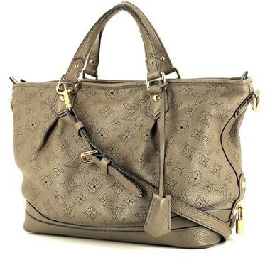 Bolso de mano Louis Vuitton  Stellar en cuero mahina color topo