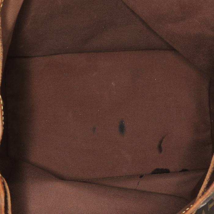 Bolso de mano Louis Vuitton  Noé modelo grande  en lona Monogram marrón y cuero natural - Detail D2