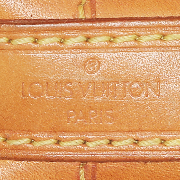 Borsa Louis Vuitton  Noé modello grande  in tela monogram marrone e pelle naturale - Detail D3