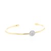Bracelet jonc Pomellato Sabbia petit modèle en or rose, or blanc et diamants - 360 thumbnail