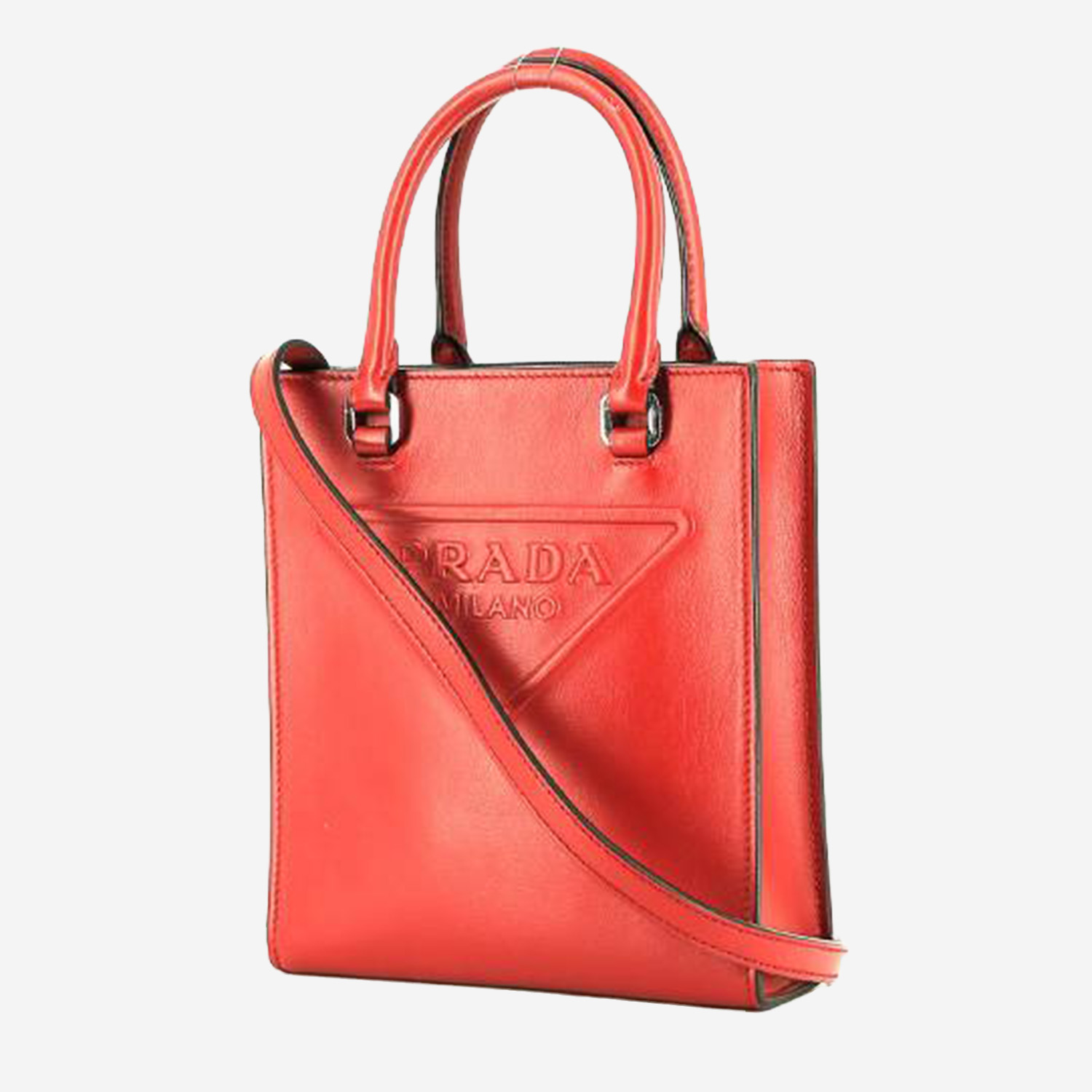 Prada shoulder bag in red leather