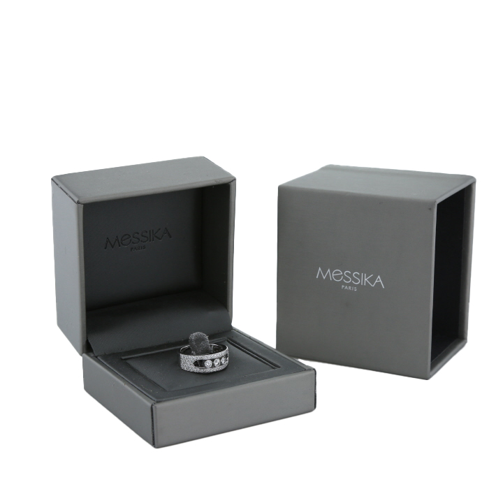 Messika Move ring in white gold and diamonds - Detail D2