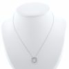 Collar Poiray Tresse de oro blanco y diamantes - 360 thumbnail