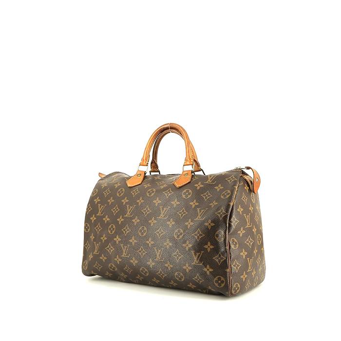 Louis Vuitton  Speedy 35 handbag  monogram canvas  and natural leather - 00pp