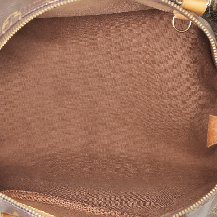 Sac à main Louis Vuitton  Speedy 35 en toile monogram et cuir naturel - Detail D2