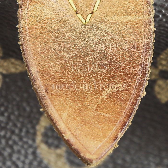 Louis Vuitton  Speedy 35 handbag  monogram canvas  and natural leather - Detail D3