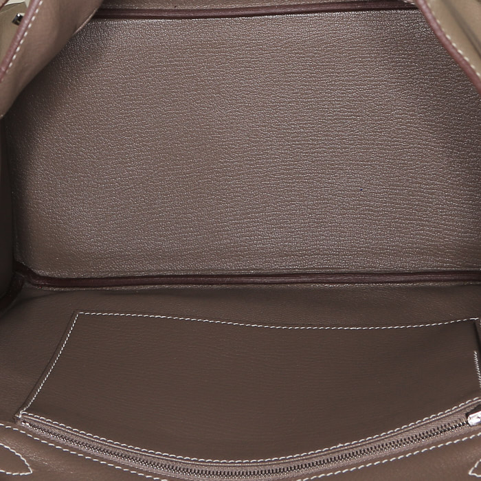 Hermès  Birkin 30 cm handbag  in etoupe togo leather - Detail D2