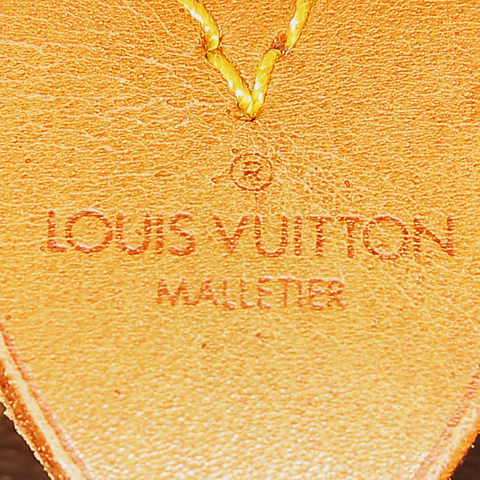 Bolsa de viaje Louis Vuitton  Keepall 45 en lona Monogram marrón y cuero natural - Detail D3
