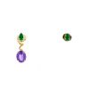 Dior Diorama Précieuse earrings in yellow gold, amethyst and emerald - 360 thumbnail