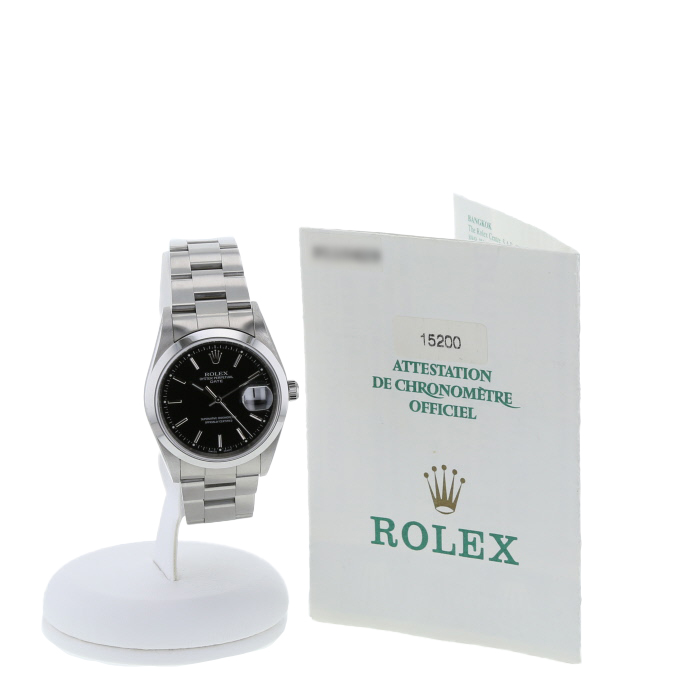 Rolex Oyster Perpetual Date  in stainless steel Ref: Rolex - 15200  Circa 2000 - Detail D2