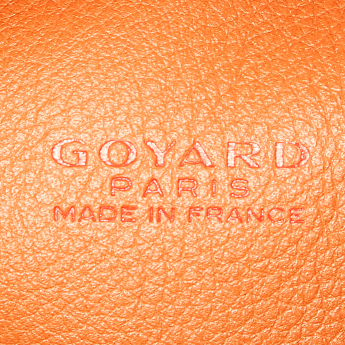 Goyard Anjou shopping bag in black Goyard canvas and gold leather - Detail D3