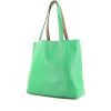 Shopping bag Hermès  Double Sens in pelle togo verde e etoupe - 00pp thumbnail