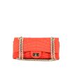 Chanel  Chanel 2.55 handbag  in red satiny canvas - 360 thumbnail