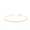 Hald-rigid Messika Skinny small model bangle in pink gold and diamonds - 360 thumbnail