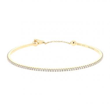 Bracciale a cerchio semirigido Messika Skinny modello piccolo in oro rosa e diamanti