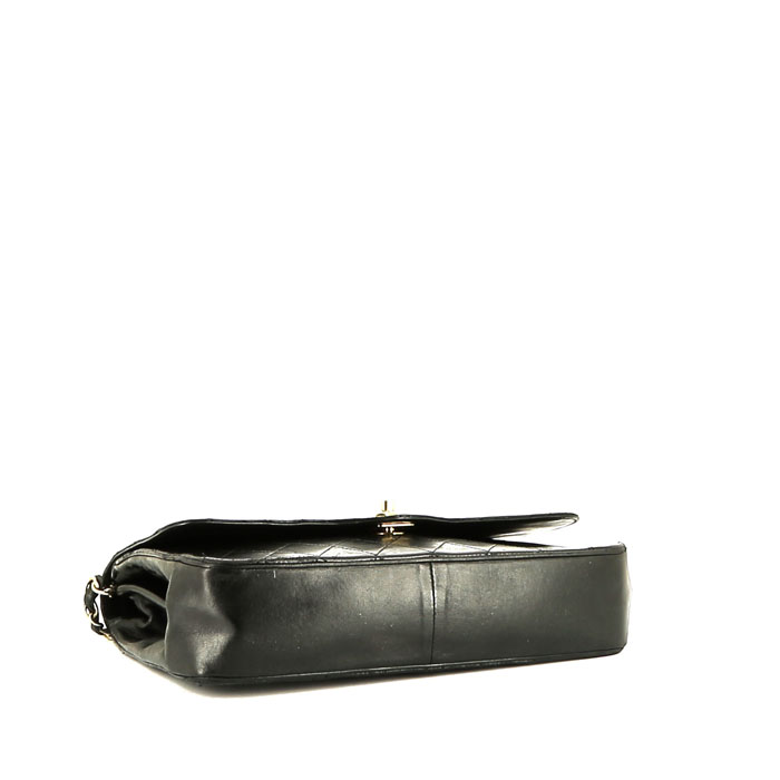 Bolso de mano Chanel  Vintage en cuero acolchado negro - Detail D4