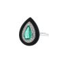 Vintage  ring in white gold, onyx and emerald - 00pp thumbnail