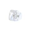 Dinh Van Menottes R16 large model ring in white gold and diamonds - 00pp thumbnail