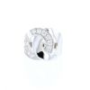 Dinh Van Menottes R16 large model ring in white gold and diamonds - 360 thumbnail