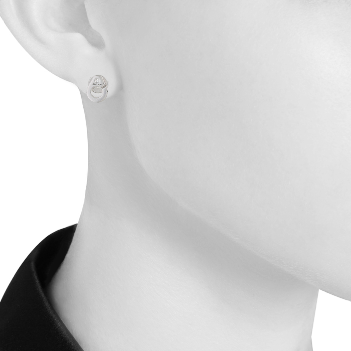 Orecchini Dinh Van Menottes R7,5 in oro bianco e diamante