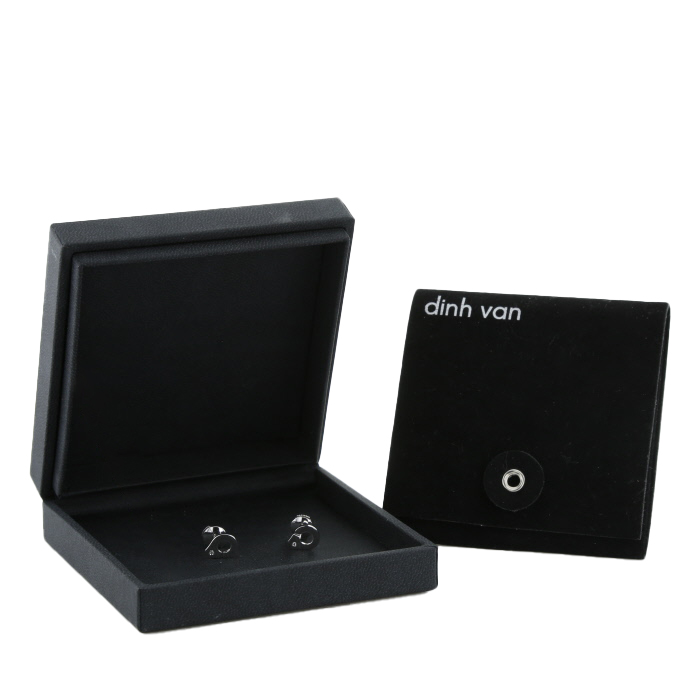 Orecchini Dinh Van Menottes R7,5 in oro bianco e diamante - Detail D2